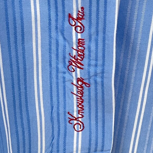 Robert Graham Dress Shirt Men 43/17 Blue Striped Long Sleeve Button Up - Picture 6 of 13